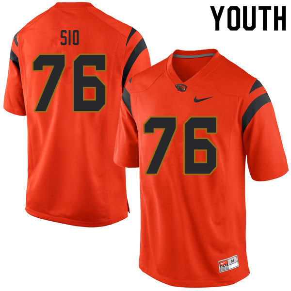 Youth #76 Thomas Sio Oregon State Beavers College Football Jerseys Sale-Orange - Click Image to Close
